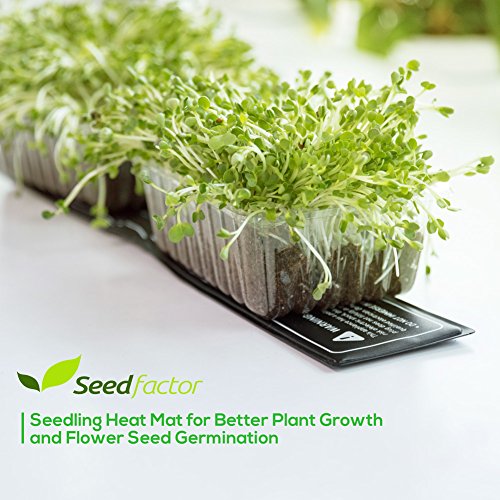 MET Certified Seedling Heat Mat, Seedfactor Waterproof Durable Germination Station Heat Mat, Warm Hydroponic Heating Pad for Indoor Home Gardening Seed Starter(3.5" X 21") - size: 1 Pack-3.5" X 21"