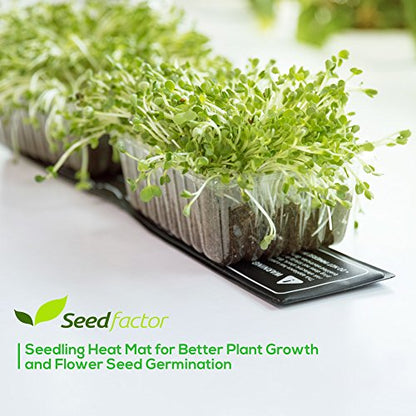 MET Certified Seedling Heat Mat, Seedfactor Waterproof Durable Germination Station Heat Mat, Warm Hydroponic Heating Pad for Indoor Home Gardening Seed Starter(3.5" X 21") - size: 1 Pack-3.5" X 21"