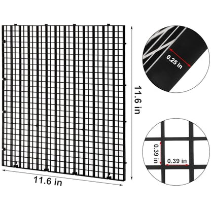 Okllen 12 Pack Aquarium Fish Tank Divider Plastic Egg Crate, Bottom Tray Grid Isolation, Plastic Egg Crate Grid Divider Tray for Mixed Breeding Light Diffuser