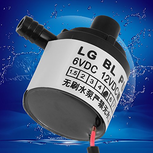 Haofy Mini Submersible Water Pump 30dB Quiet for Aquarium Fish Tank 2.5m Lift Head with 5W Brushless Motor for Small Hydroponics System and Office Fountain