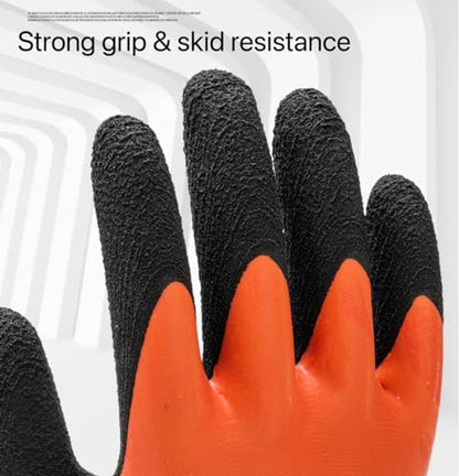 Women Men Waterproof Fishing Gloves,Anti-Slip Catch Fish Gloves,Puncture Proof Fishing Gloves for Handling,Catching,Cleaning - color: Orange