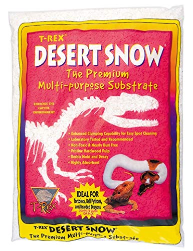 T-Rex Reptile Terrarium Substrate Bedding - Desert Snow (2lb) - size: 2 Pound