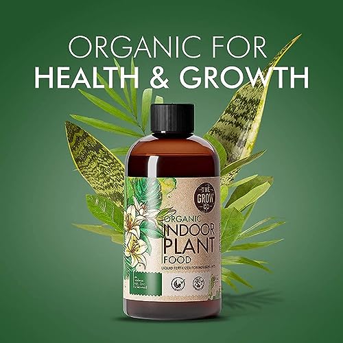 Organic Indoor Plant Food - All-Purpose Liquid Fertilizer - Best for Live Houseplants Indoors + Common Home Outdoor Plants in Pots (8 oz)