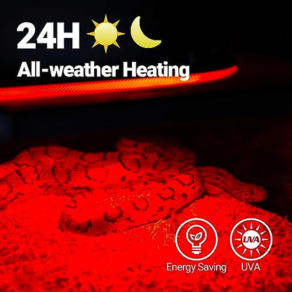 REPTI ZOO 150W Infrared Heat Lamp Bulb for Reptile, 2 Pack Infrared Basking Spot Light for Reptiles & Amphibian,Bearded Dragon, Leopard GeckoTurtle,Lizard, Chickens | Pet Brooders Heat Lamp - style: 150W/Infrared Lamp
