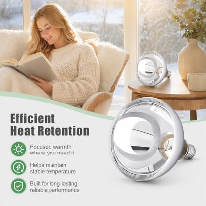 BR40 E26 Incandescent Bulb, Reptile Basking & Display Spot Light, 250W | 4 SCENARIOS, 1 BULB — Use as reptile basking lamp, display spot, food warmer, or stage accent — versatile daily use.