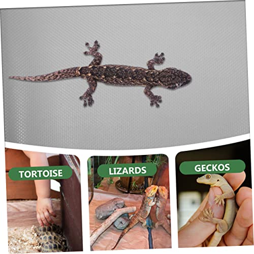 Reptile Carpet Mat for Leopard Gecko Lizard Snake and Turtle Soft Non-Slip Terrarium Substrate Bedding 48 x 24 Easy to Clean Accessories for Reptile Tank - color: White