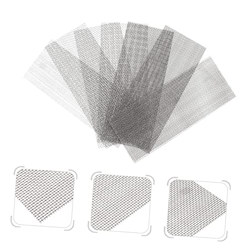 ORFOFE 10pcs Stainless Steel Wire Mesh Pad for Aquarium Grass Plant Net for Fish Tank Decoration Underwater Plant Fixing Sturdy - Grass and Moss - size: 20x8cm