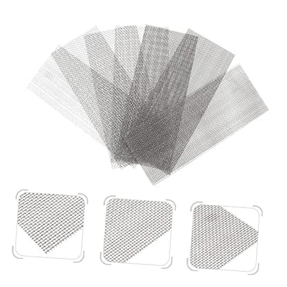 ORFOFE 10pcs Stainless Steel Wire Mesh Pad for Aquarium Grass Plant Net for Fish Tank Decoration Underwater Plant Fixing Sturdy - Grass and Moss - size: 20x8cm