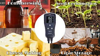 DIGITEN Digital Humidity Controller Humidistat Pre-Wired Plug Simple-Stage AC 110V -240V with High Accuracy Humidity Sensor for Dehumidifier Humidifier Reptiles Greenhouse Exhaust Fan Fermentation