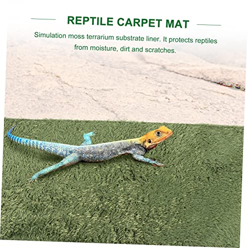 TEHAUX 2pcs Reptile Carpet Sphagnum Moss Lizard Tank Accessories Crested Gecko Supplies Reptile Supplies Terrarium Liner Bedding