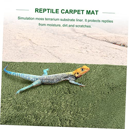 TEHAUX 2pcs Reptile Carpet Sphagnum Moss Lizard Tank Accessories Crested Gecko Supplies Reptile Supplies Terrarium Liner Bedding