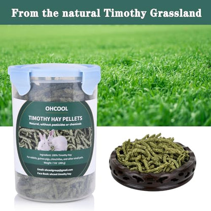 Timothy Hay Pellets, 63oz (9 * 7 oz) Small Pet Feed | 100% premium nutrition timothy pellets, ideal for tortoises and rabbits - size: 3.94 Pound (Pack of 1)
