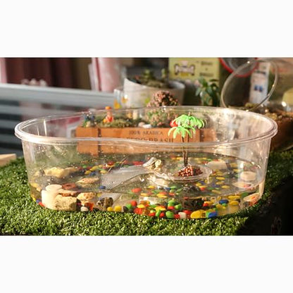 OMEM Portable Reptile House Terrarium Habitat Clear and Breathable (Small) - size: Small
