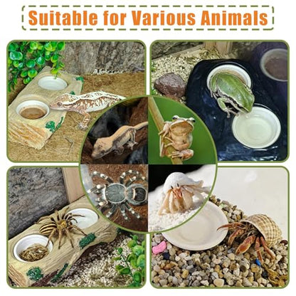 Tfwadmx 200Pcs Paper Gecko Feeding Cups,Samll 1oz Crested Gecko Food Dish,Reptiles Food and Water Bowls Feeder Ledge Accessories Cups for Lizards,Spiders,Frogs - size: 200 pcs