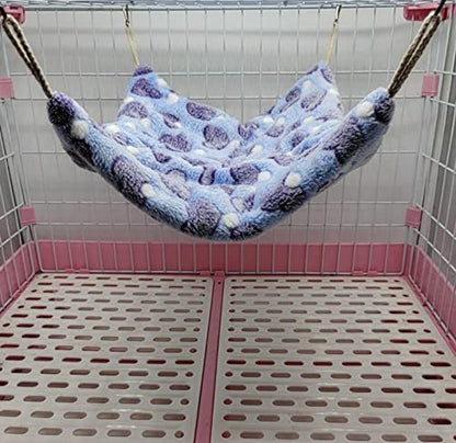 ISMARTEN Small Animal Hanging Hammock, Pet Hanging Nap Sack Sleep Bag Bed, Cage Hammock Beds for Ferret Guinea-Pig Sugar Glider Hamster Rat Mice Chinchilla Flying Gerbil and Squirrel (Purple) - color: Purple