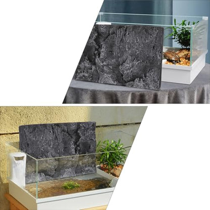 Garneck Big Turtle Tank Background Board 3D Reptile Tank Accessory Reptile Tank Decorative Panel