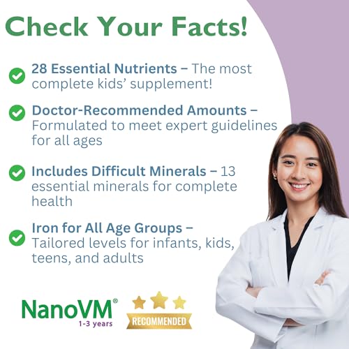 1-3 Years, Allergen-Free Multivitamin for Kids, Unflavored Dietary Supplement, Powdered Supplement with 14 Vitamins & 13 Minerals, Low-Carbohydrate Toddler Vitamins, 275g - Solace Nutrition - style: 1-3