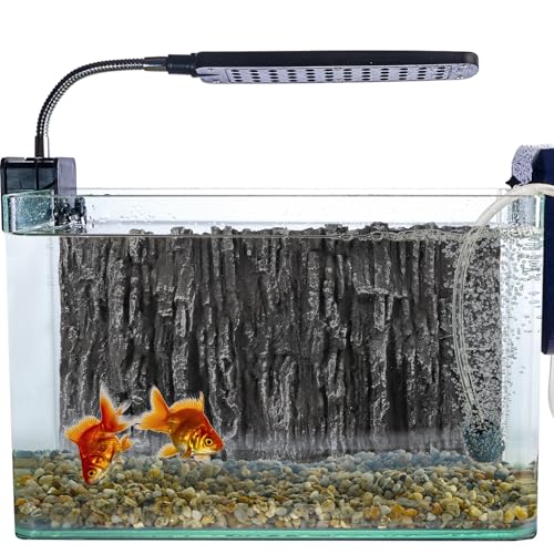 KESYOO Decorative 3D PU Rock and Waterfall Effect Terrarium Background, Reptile Tank and Fish Tank, Compact and Lightweight, Natural Decoration for Turtle Habitat