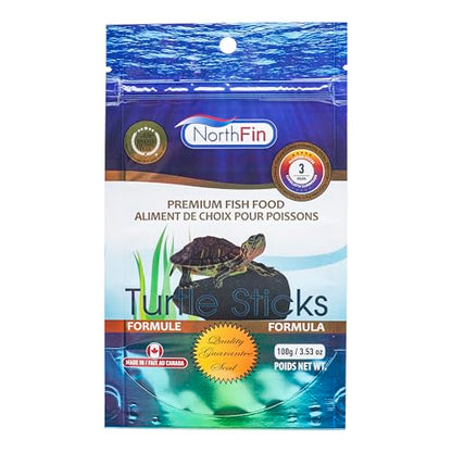Northfin Turtle Sticks Fish Food 3mm, 3.5 oz (100 g)