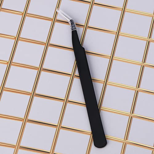 1pcs Fine Point Tweezers Splinter Tweezer Professional Precision Pointed Tweezer Sharp Precision Needle Nose Tip Anti-Static Stainless Steel Curved Tweezers