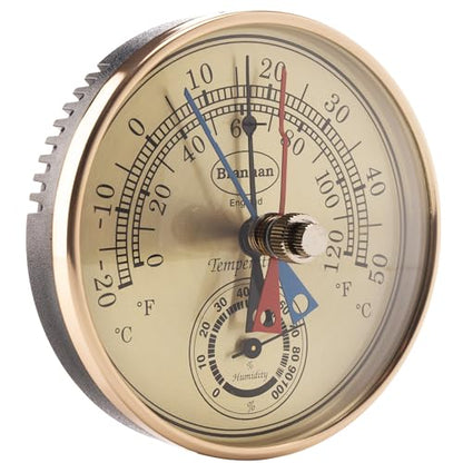 Brannan Max Min Thermometer and Hygrometer - Ideal Greenhouse Thermometer and Humidity Meter to Monitor Maximum and Minimum Temperatures and Humidity Easily Wall Mounted