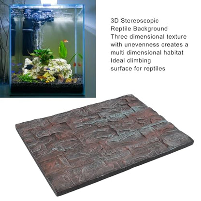 CDQL Aquarium Terrarium Background, Multipurpose 3D Reptile Background, Foam Aquarium Decor Backgrounds, Easy to Assemble for Reptiles Lizard Fish Frog (E) - size: E