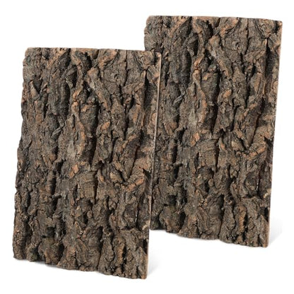 BESPORTBLE 2pcs Cork Bark Aquarium Decor Natural Tree Bark Hideout for Reptiles Bearded Dragon and Lizard Tank Versatile Trimmable Easy to Assemble Background for Habitat Enrichment