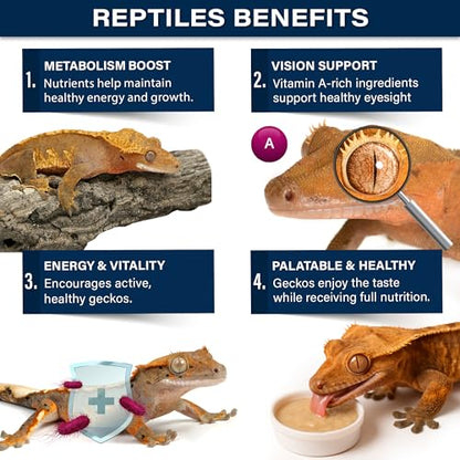 Gargeer 'Picky Geck' Moonlight Feast - Premium Crested Gecko Food | Vision & Metabolism Support with Premium Fruit Blend | No Fillers - Only Premium Ingredients | 2oz | Made in USA. Enjoy! - size: 2 Ounce (Pack of 1)