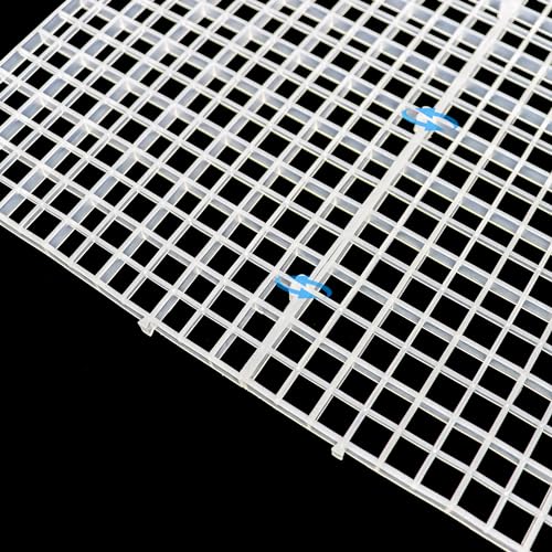 ALEGI Aquarium Fish Tank Divider Plastic Egg Crate Aquarium Filter Bottom Tray Plastic Grid (S 6pcs) - size: S 6pcs