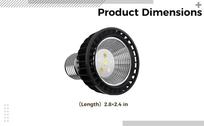 UVB 5.0 Reptile Light Bulb, 3W Full Spectrum UVA UVB Light for Reptiles, E27 Base, Aluminum Shell, Low Power Consumption, Supports Vitamin D3 Synthesis, 2.8 x 2.4 x 2.4 in