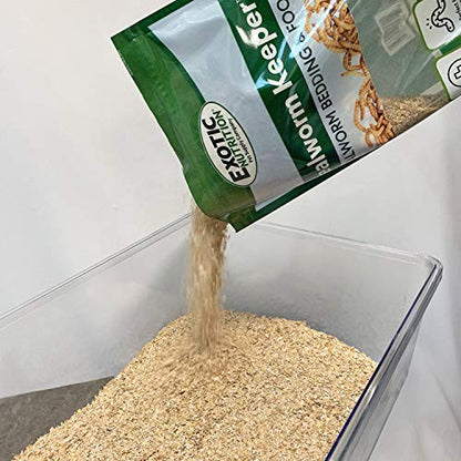 Exotic Nutrition Mealworm Keeper - Healthy Bedding & Feed for Breeding Live Feeder Mealworms… (1 lb) - size: 1 Pound (Pack of 1)