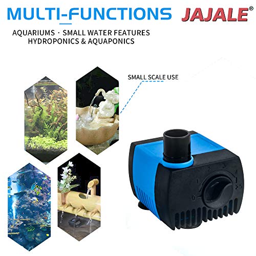 80 GPH Submersible Water Pump - Adjustable Quite Aquariums, Fountains, Hydroponics, and Pond Pump, 2.25 ft Lift, 4.5W - 4 Pack - color: Blue; 4 Pack, size: 80 GPH