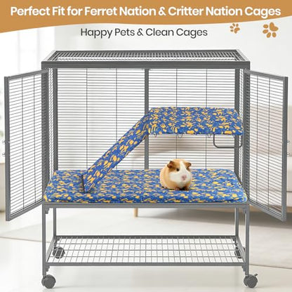 Fitted Liners for Ferret Nation, Critter Nation Cage - Washable Liner for Ferrets, Chinchillas, Rats, Guinea Pig, Hedgehogs & Other Small Animals - Waterproof Cage Accessory (Single Unit Set) - size: Single Unit Set