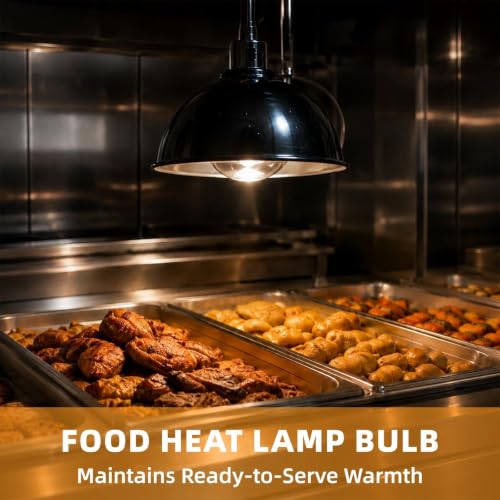 250W Clear Heat Lamp Bulbs, 8000 Hours Rated, R40 Bathroom Shower Incandescent Light Bulb, Infrared Heating for Chickens, Reptiles, Pets, Food, E26 Base, 1 Pack - color: White, size: 1 Pack