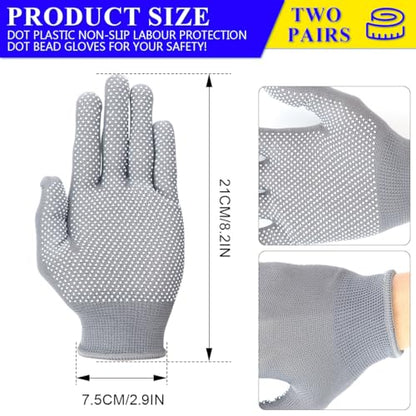 Anti-Bite Gloves, Pet Chewing Protective Handling Gloves for Bird & Parrot - color: Gray 2pair