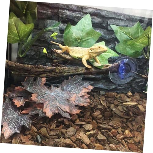 2Pcs Artificial Reptile Tree Vines with Strong Suction Cups for Terrarium Habitat Climbing and Decoration Jungle Branches for Lizards and Amphibians