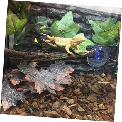 2Pcs Artificial Reptile Tree Vines with Strong Suction Cups for Terrarium Habitat Climbing and Decoration Jungle Branches for Lizards and Amphibians