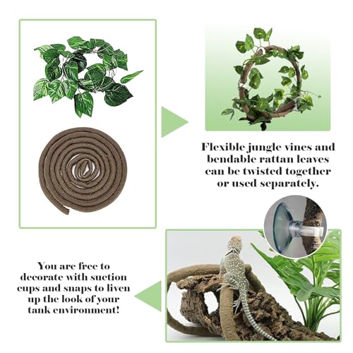 kathson Gecko Coco Hut Lizard Coconut Hide Cave Natural Coconuts Husk Reptile Hanging Nest Habitat Decor Bearded Dragon Terrarium Accessories for Crested Gecko Chameleon Snake Spider (4 PCS)