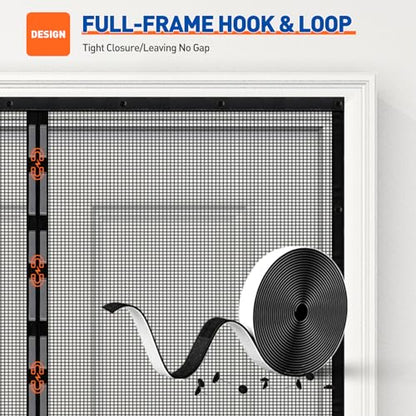 MAGZO Magnetic Screen Door Fit Door Size 30 x 80 Inch, Screen Size 32" x 81" Sturdy Magnet Middle Opening Screen Mesh - size: Fit Door Size 30 x 80 Inch