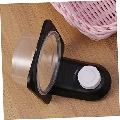 DOITOOL 6pcs Reptile Feeder Bowl Solid Construction Food Tary Stable Suction Cup Easy to Clean Multi-Purpose Pet Bowls - color: Blackx2pcs, size: Size 4x2pcs