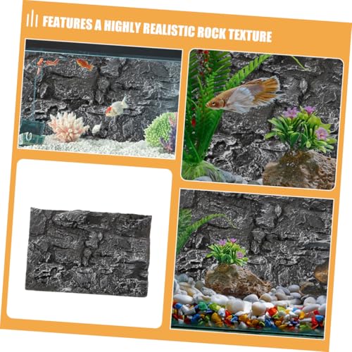 BESPORTBLE Aquarium Decor Reptile Tank Background 3D Fish Tank Background Board Snake Terrarium Decorative Stone
