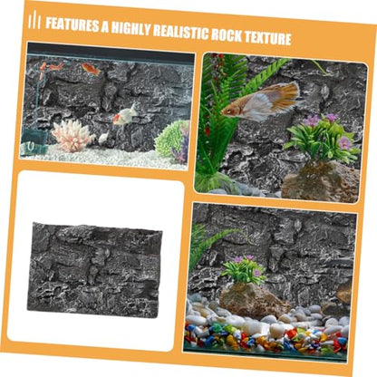 BESPORTBLE Aquarium Decor Reptile Tank Background 3D Fish Tank Background Board Snake Terrarium Decorative Stone