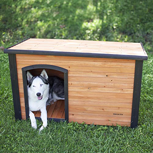 Precision Pet Products Extreme Outback Log Cabin Dog House, Small - color: Walnut/Dark Brown, size: Small, style: Extreme Outdoor Log Cabin