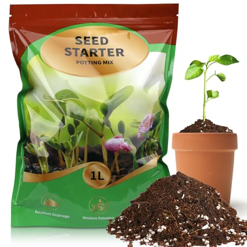 Doter Seed Starter Potting Soil Mix 1qt, Seed Starting Mix for Germination and Growth, Loamy Compost Well-Drainaged Soil Fit for Vegetable, Flower, houseplant - size: 1qt