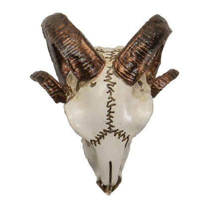 Pacific Giftware Mini Ram Skull Figurine Polyresin Skeleton Head Tabletop Decor Halloween Micro Landscape Accent by Alchemy England