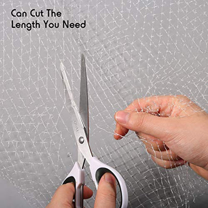 Shappy 6 x 7.2 ft Aquarium Fish Tank Net Screen Cover Clear Netting Mesh DIY Transparent Air Screen Top Cover Replacement for Aquarium Lid Fish Tank Covering