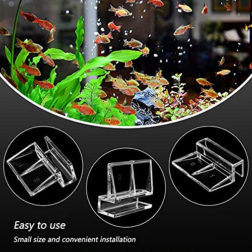 16 PCS 8mm Acrylic Aquarium Cover Clip, Clear | Fish Tank Glass Cover Clip, Support Holder, Universal Lid Clips, For Rimless Aquariums
