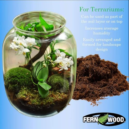 Fern Wood New Zealand Tree Fern Soft Orchid Substrate, Organic Potting for Aeration and Longevity (10L) - style: 10L