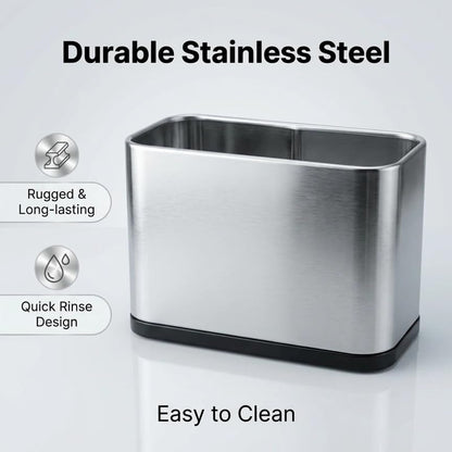 Fine Mesh Cat Litter Scoop with Holder, Stainless Steel Mesh Scooper, Stainless Steel Cat Litter Scooper Caddy Trash Container, Wide Rabbit Poop Lifter with Beech Handle | Fine Mesh Cat Litter Scoop with Holder, Stainless Steel Mesh Scooper, Wide Rabbit P