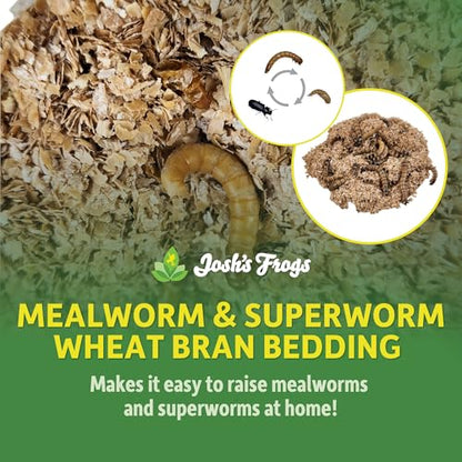 Josh's Frogs Mealworm & Superworm Wheat Bran Bedding and Food Source (5 Quarts) - size: 2 Pound (Pack of 1)
